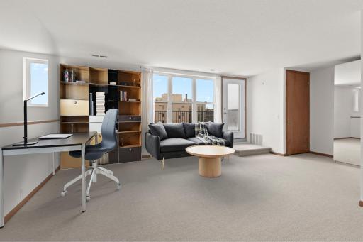 Virtual staging of loft area