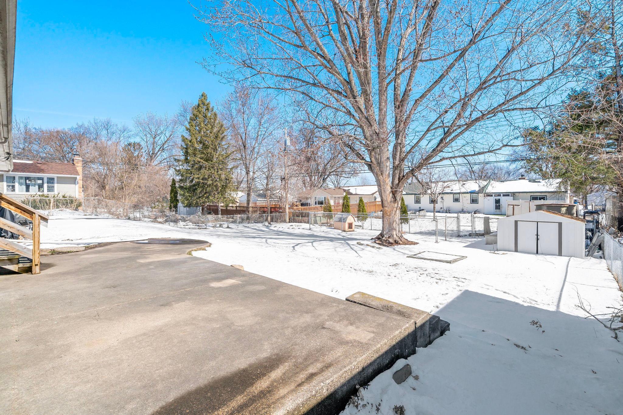 Fully fenced Backyard