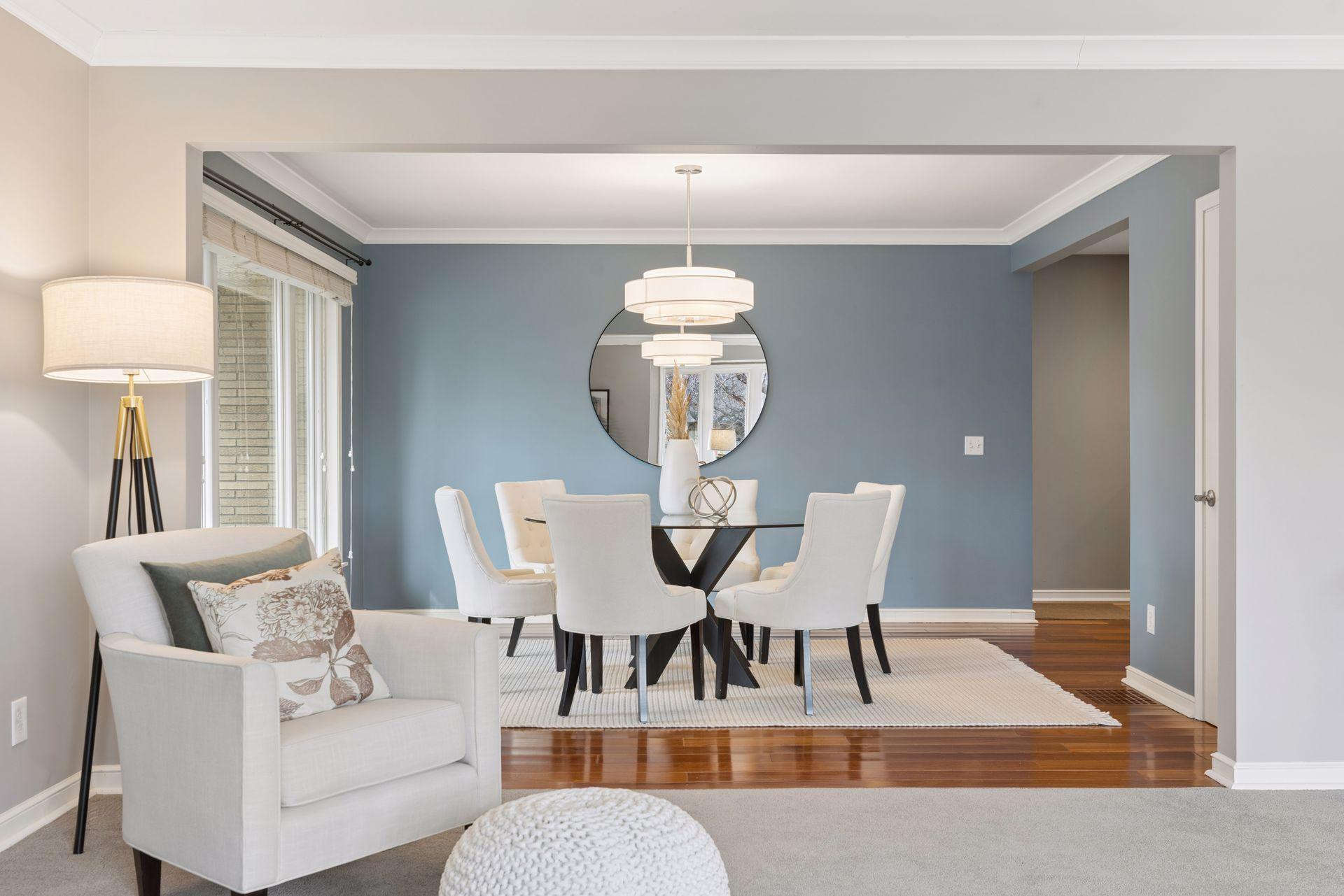 Separate dining room just off the kitchen & living room. Plenty of room to extend for larger gatherings.