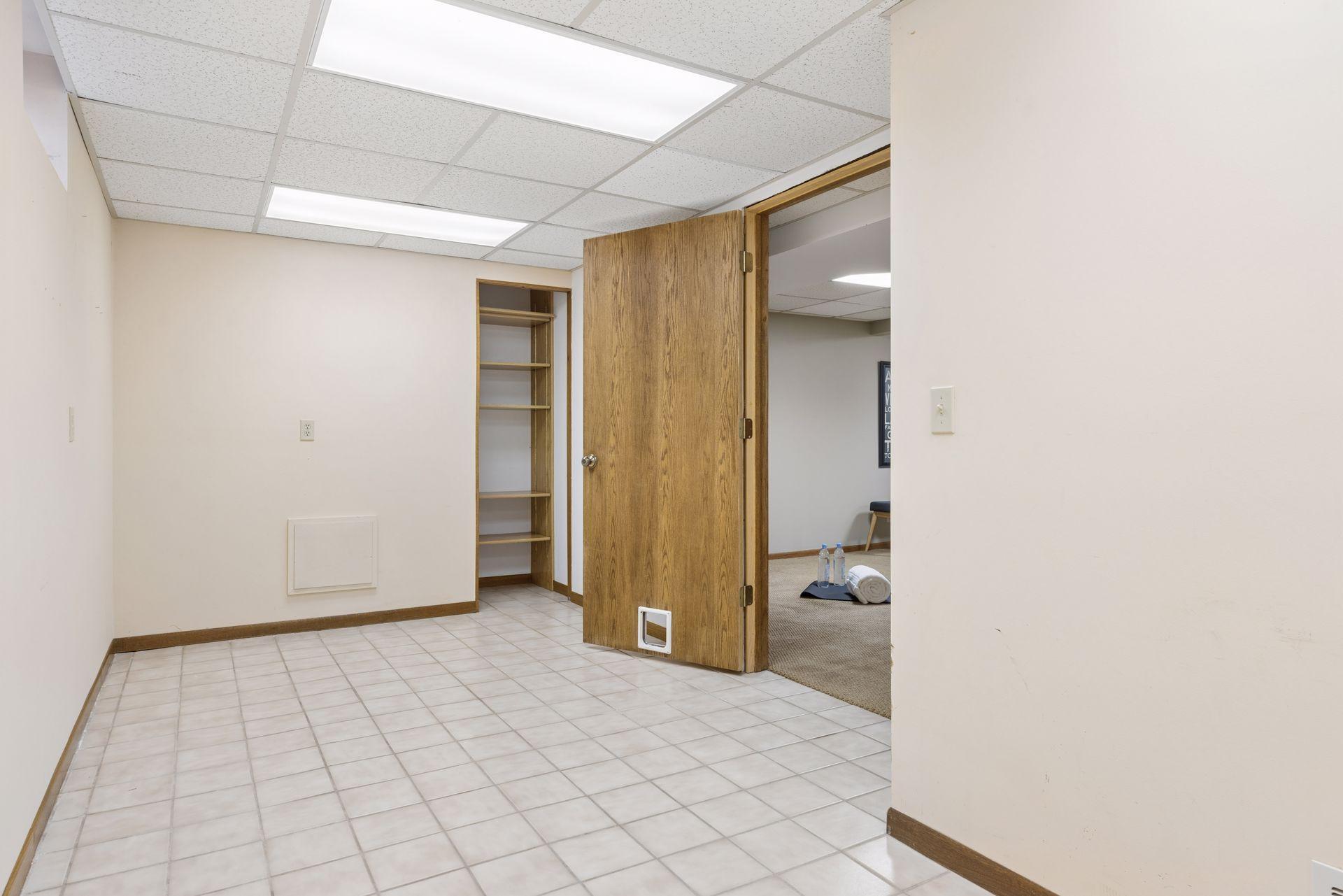 Basement storage room.