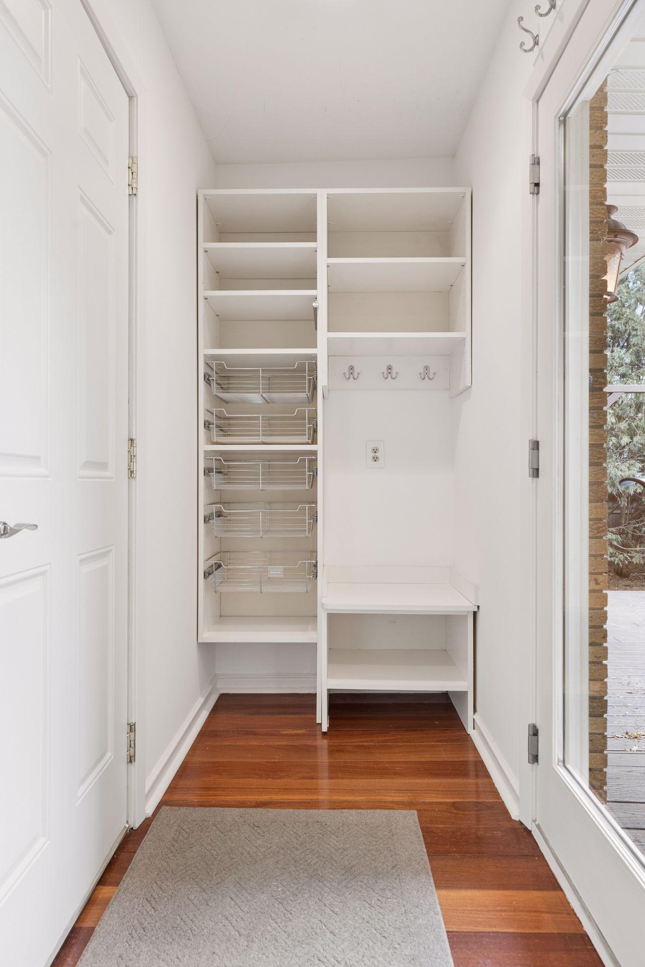The mudroom with garage & back deck access.