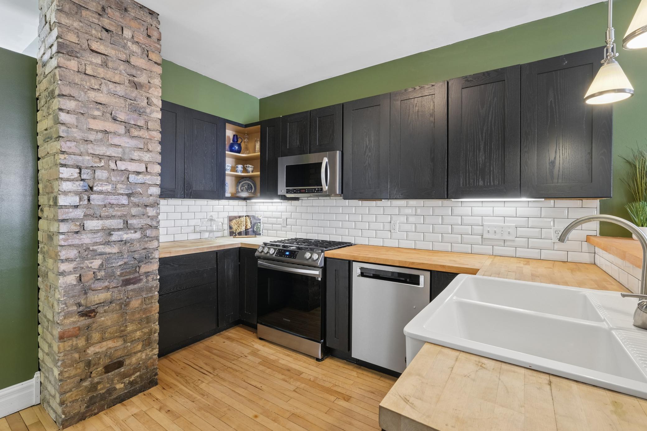 Beautiful Kitchen is thoughtfully remodeled to keep the original charm and character