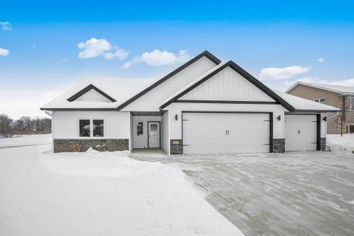 Photo for 1303 Iris Lane, Saint Joseph, MN 56374 - listing #6826844 Winter Front Elevation-Brand New Patio Home