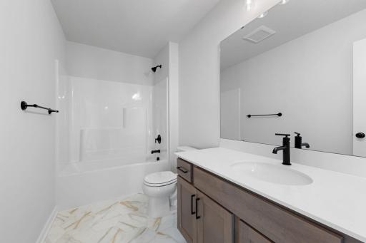 Upper Level Bathroom (Photo of similar home - Colors and selections will vary)