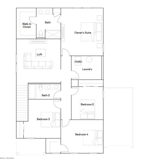 Upper level floorplan