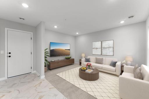 Illustration Photo Only of the Lower Level Rec Room