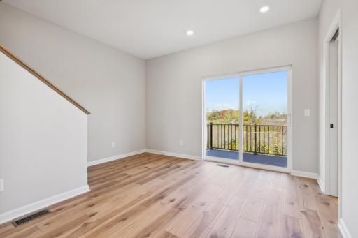 Dining Room with Sliding Glass Doors to Balcony