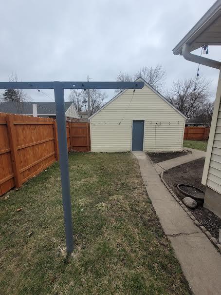 Backyard Side View of Clothesline