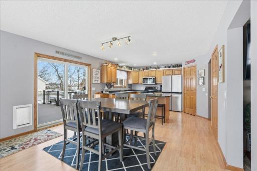 Dining room looking into the kitchen