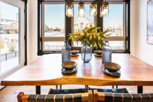 Dining view to backyard