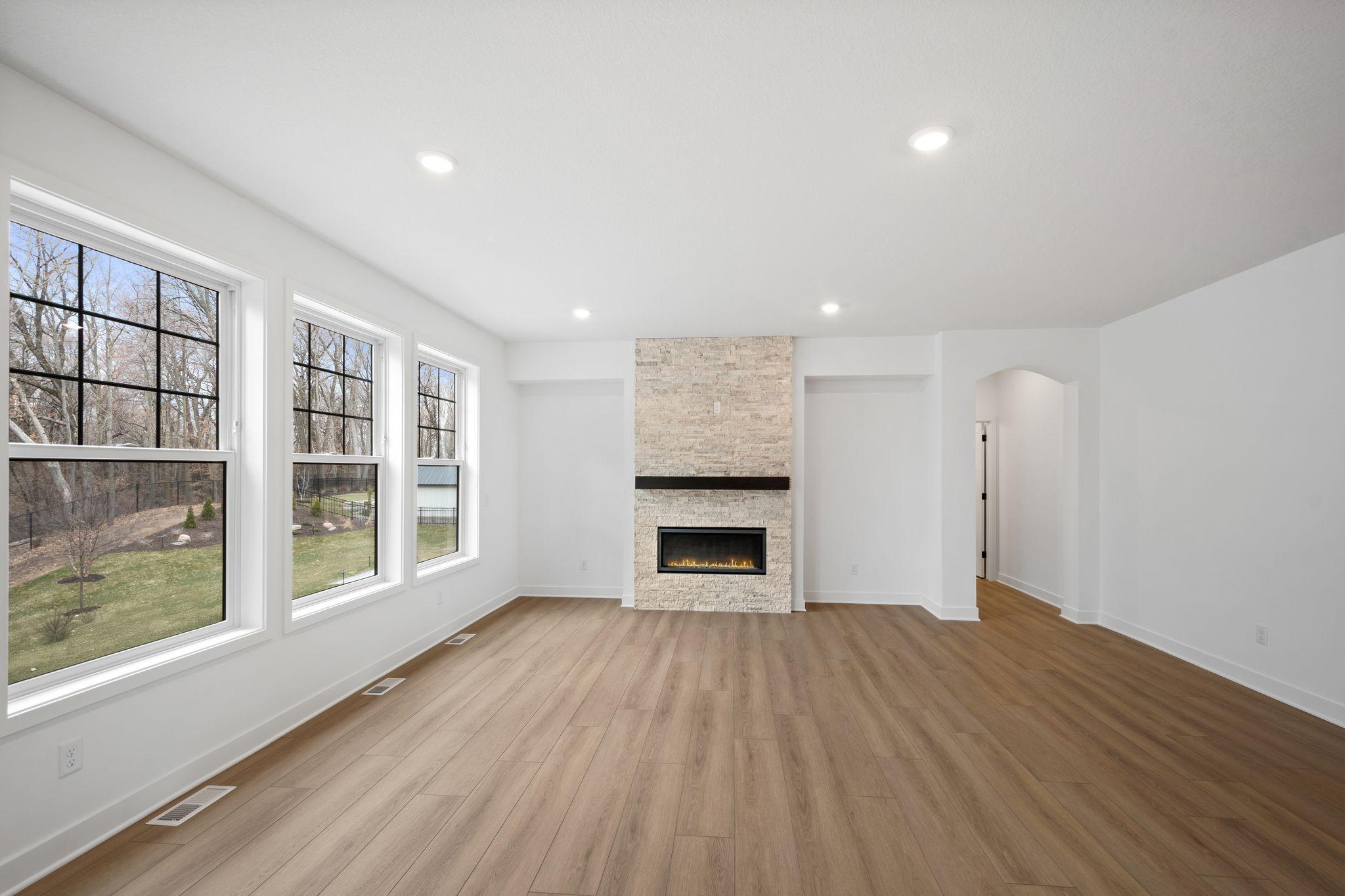 The Great Room shares the open design with the kitchen and breakfast room and is the ultimate place for gathering in with friends and family.