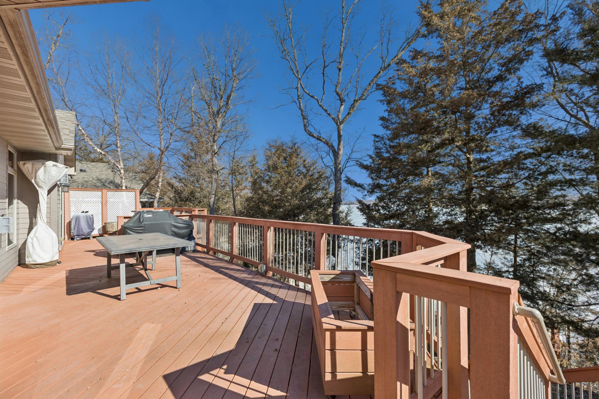 Just off the informal dining room is the spacious lakeside deck. From relaxing to grilling or entertaining guests at Cedar Lake this will quickly become one of your favorite spaces to enjoy.