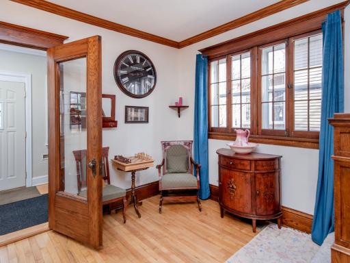 Enter in from a spacious three season porch.