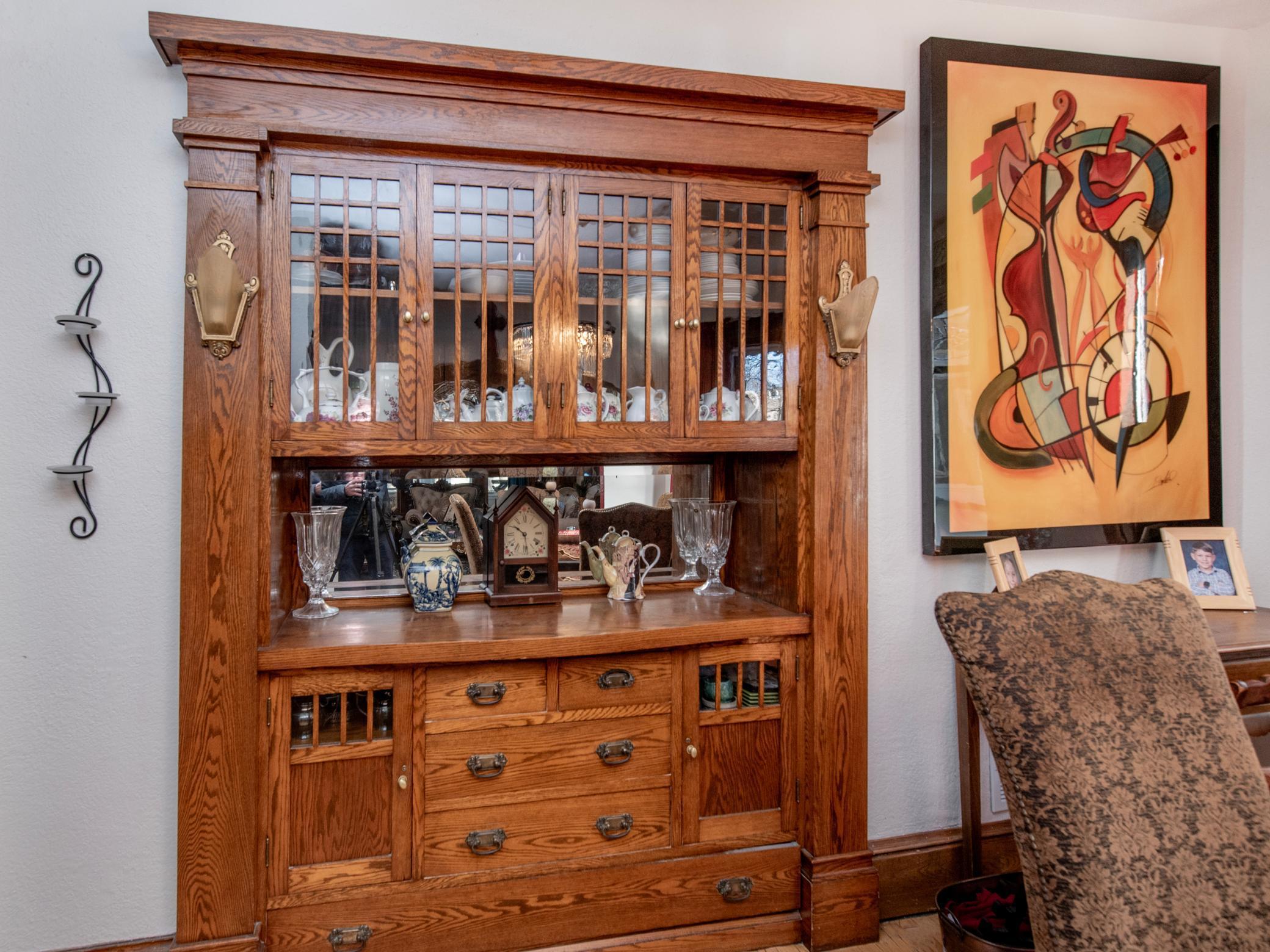 Beautiful original built-in buffet.