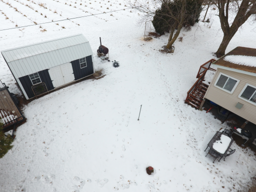 aerial of backyard