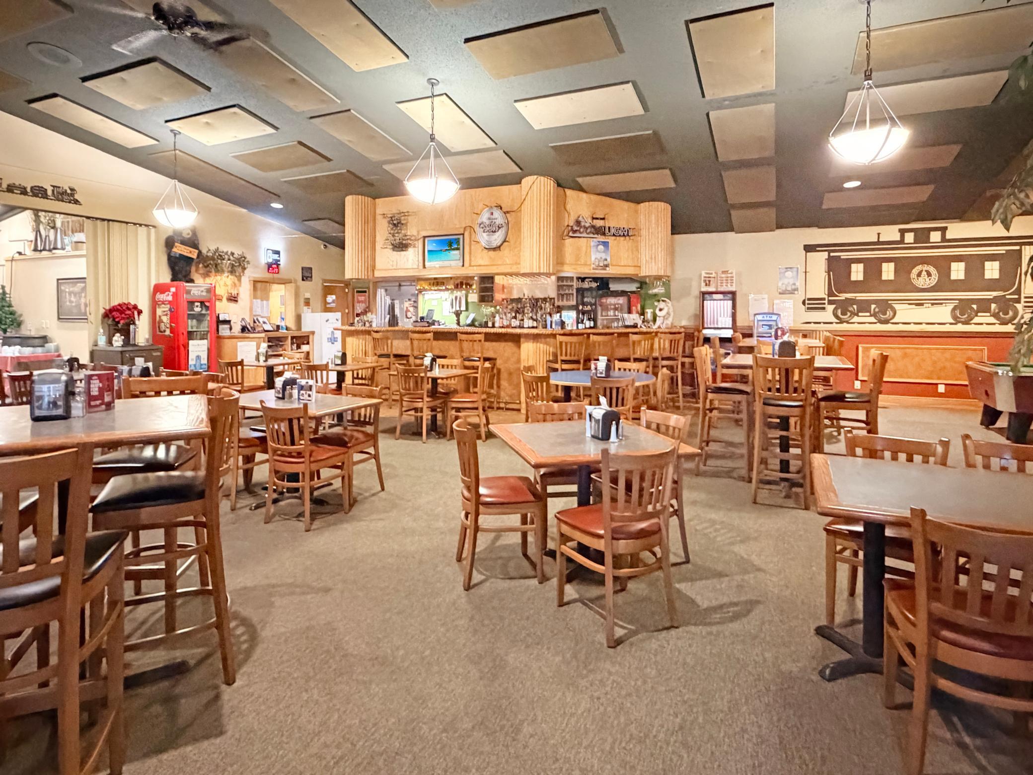 Plenty of seating space on the restaurant side