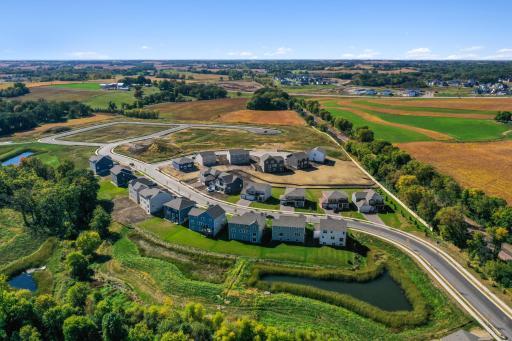 Aerial of the Oak Creek Neighborhood in Chaska.