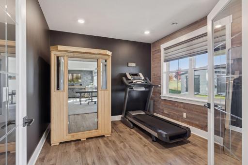 A private home gym offers convenience for daily routines!