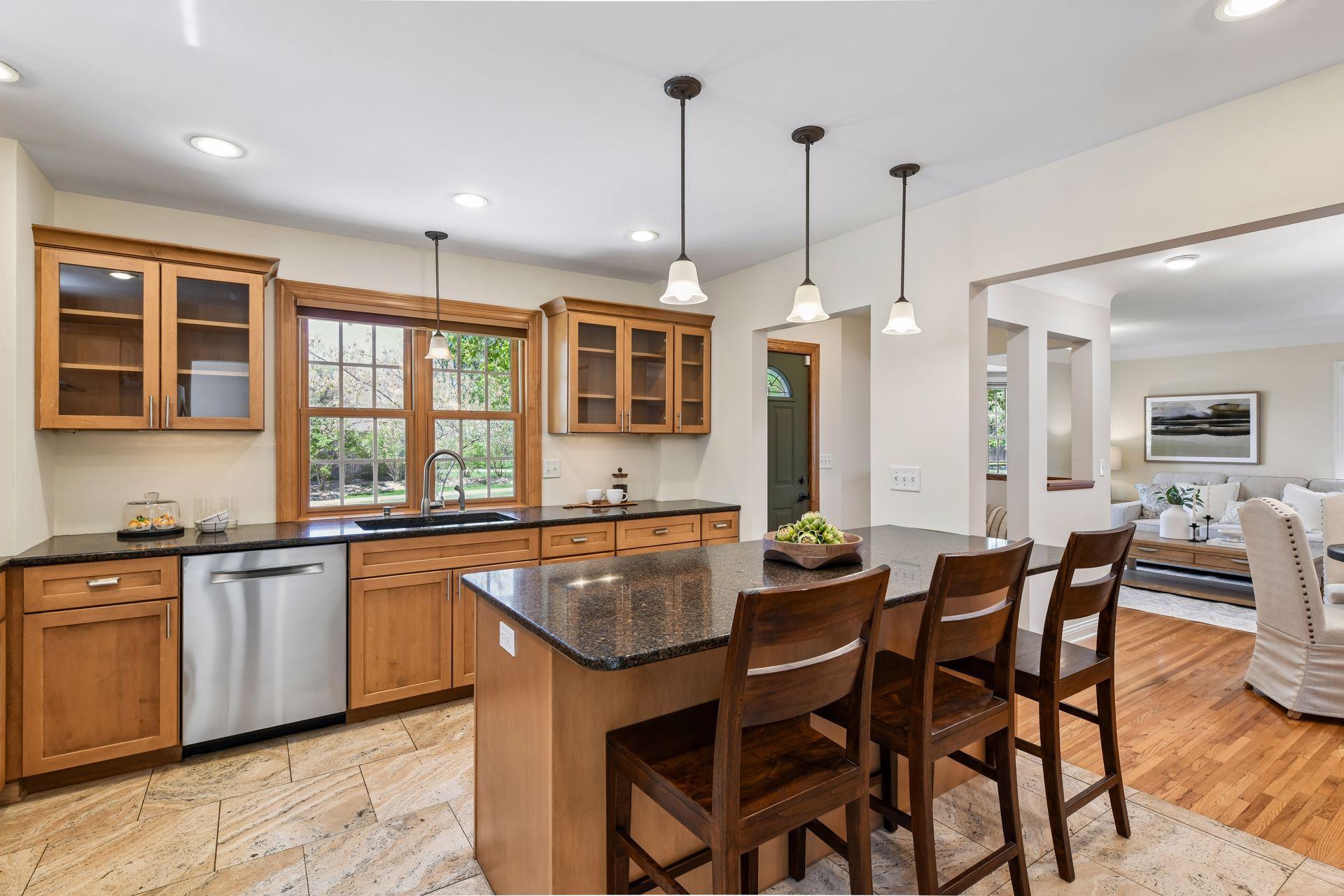 Excellent flow from the kitchen, to dining, to formal living room.