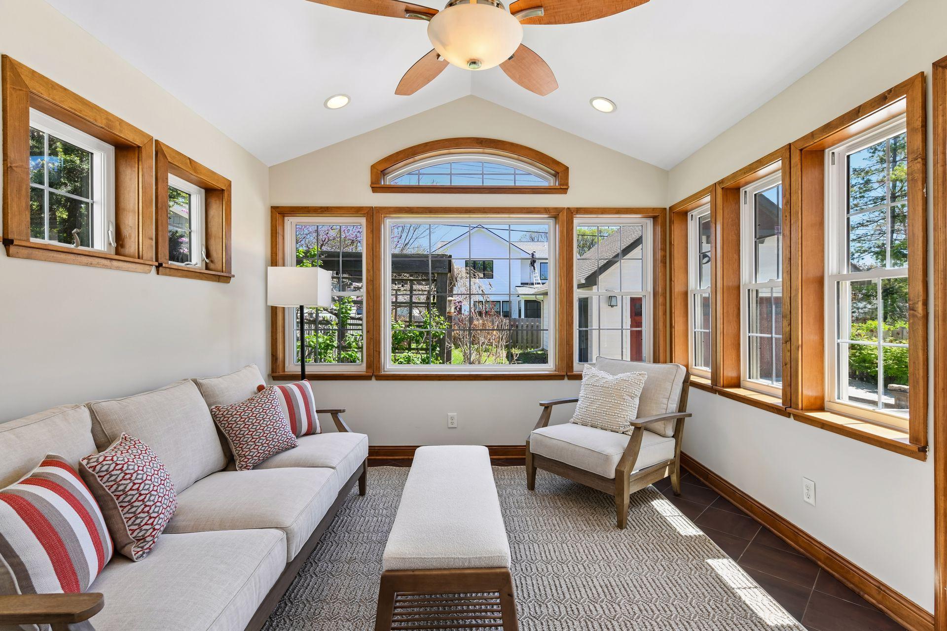 Sun-soaked 4-season porch