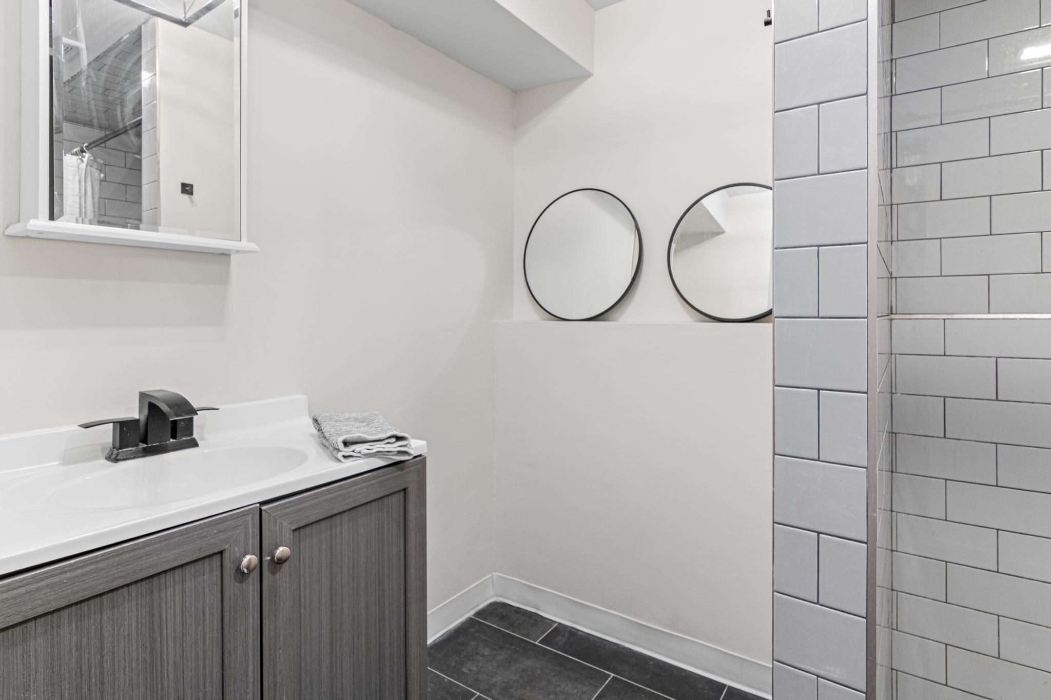 Lower lever 3/4 bathroom