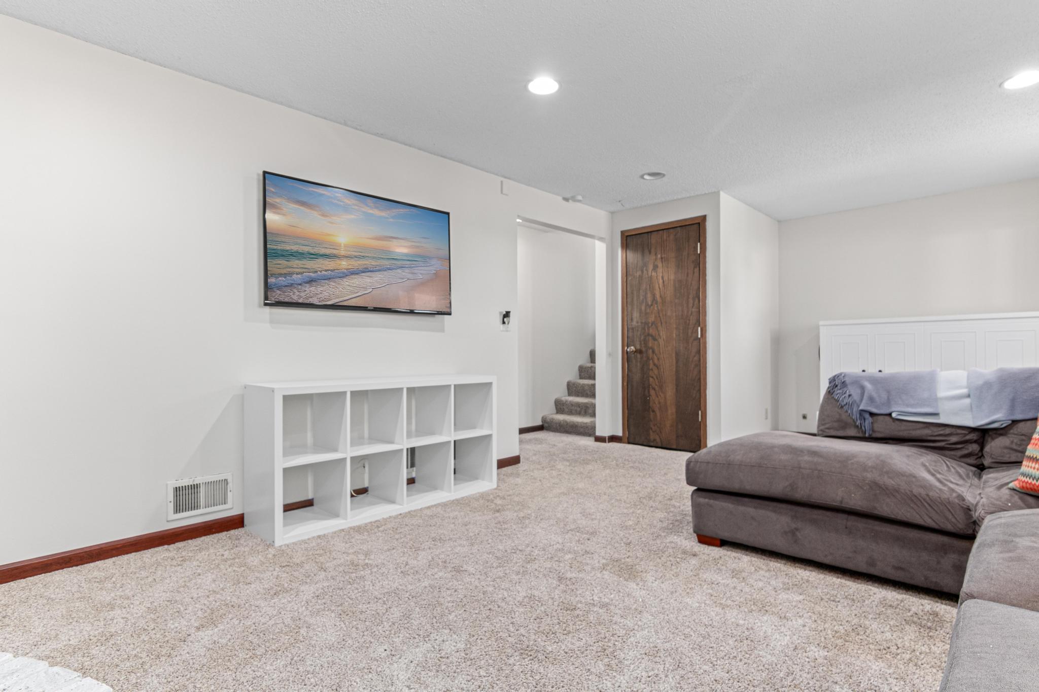 Lower level family room.
