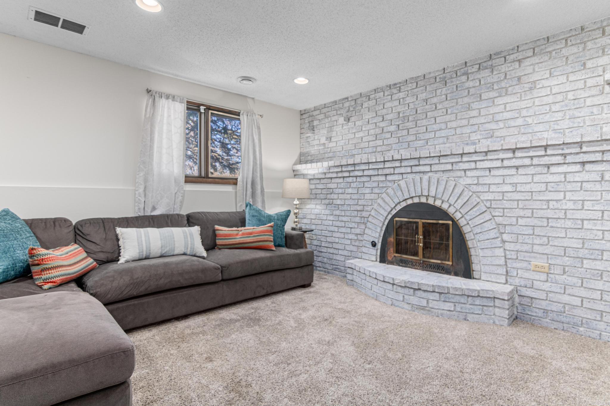Large family room in the lower level