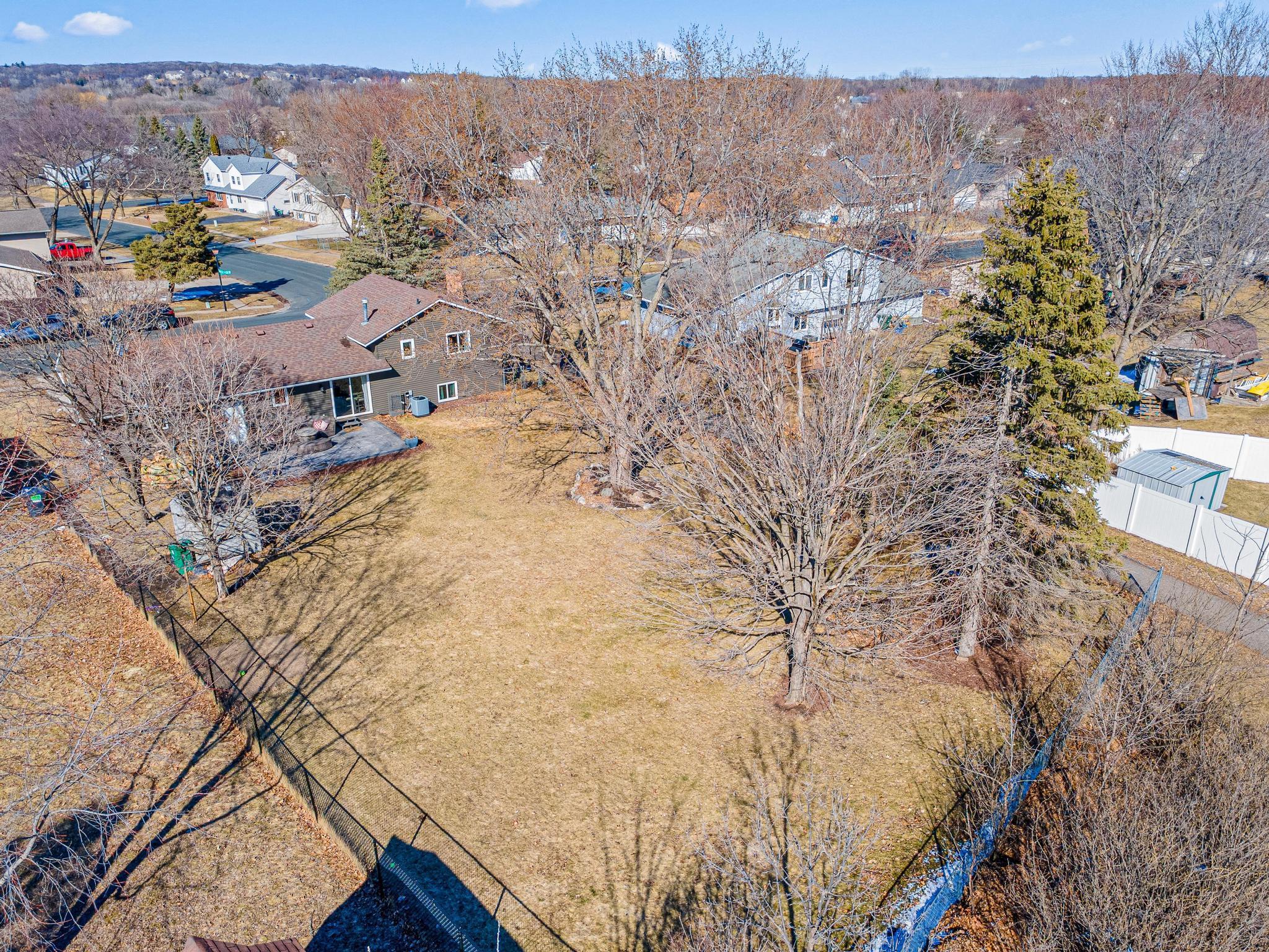 Backyard abuts district property
