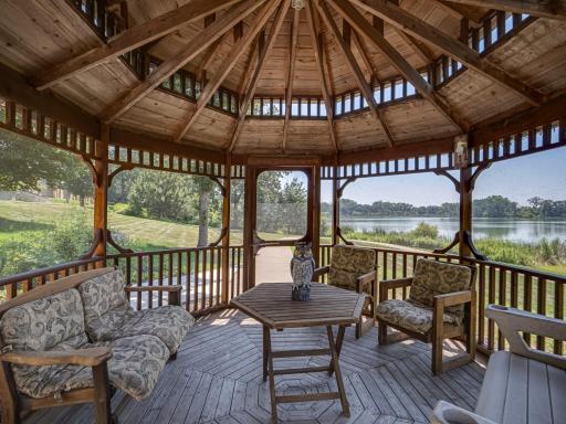 Relax in the gazebo with your family and friends.