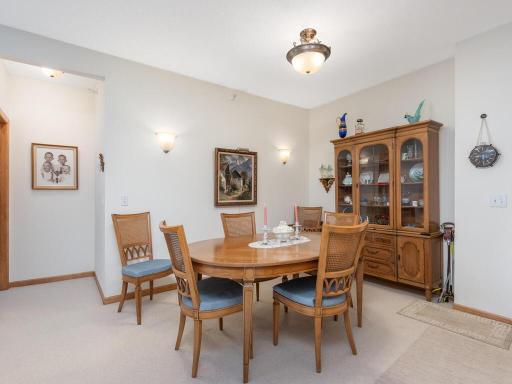 Dining room with space for expanding table.