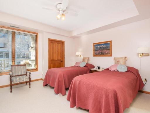 Owners suite with private bath and walk in closet.