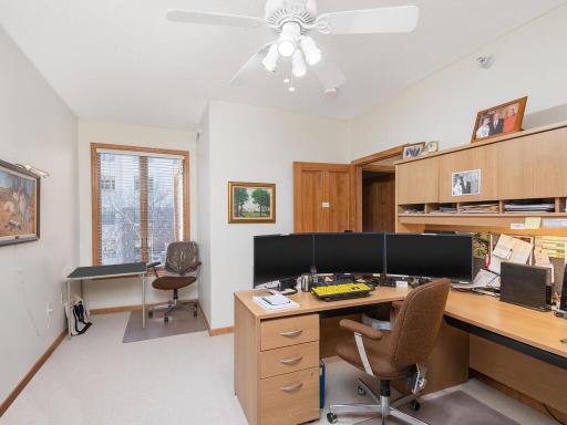 Third bedroom being utilized as an office.