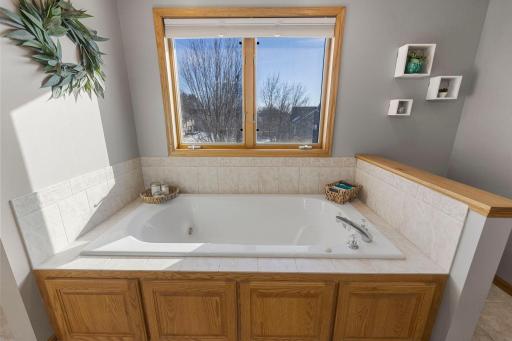 Relax and unwind in this spa-like jetted tub.