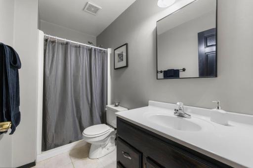 A 3/4 bath is conveniently located in the lower level.