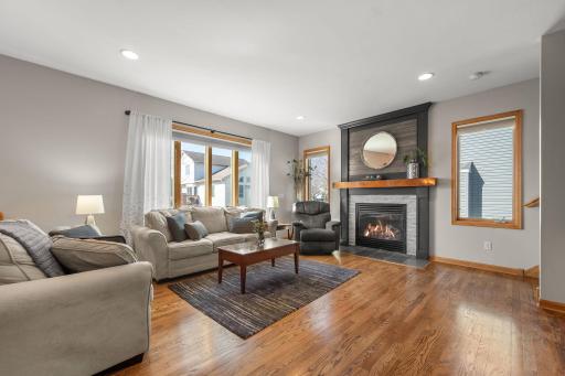 The spacious living room will become a favorite gathering spot.