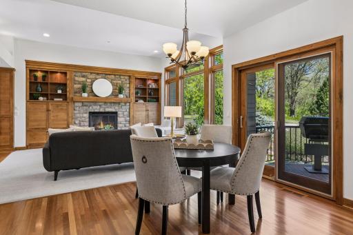 Informal dining with walkout to the deck.