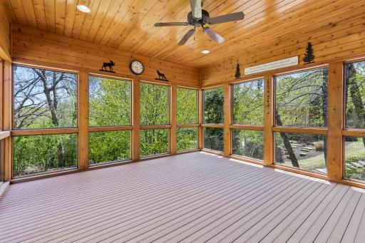 Enjoy the beauty of every season from the stunning screened porch!