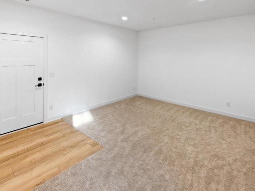 Lower level rec room is the perfect space for movie night or watching the big game!