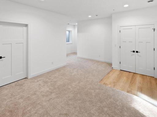Another view of the lower level rec room area.