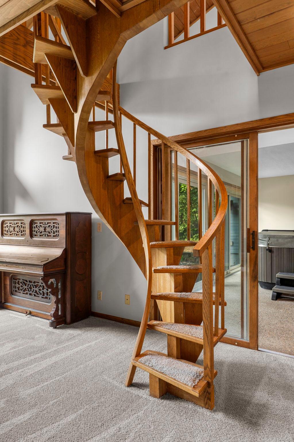 Hand crafted spiral staircase