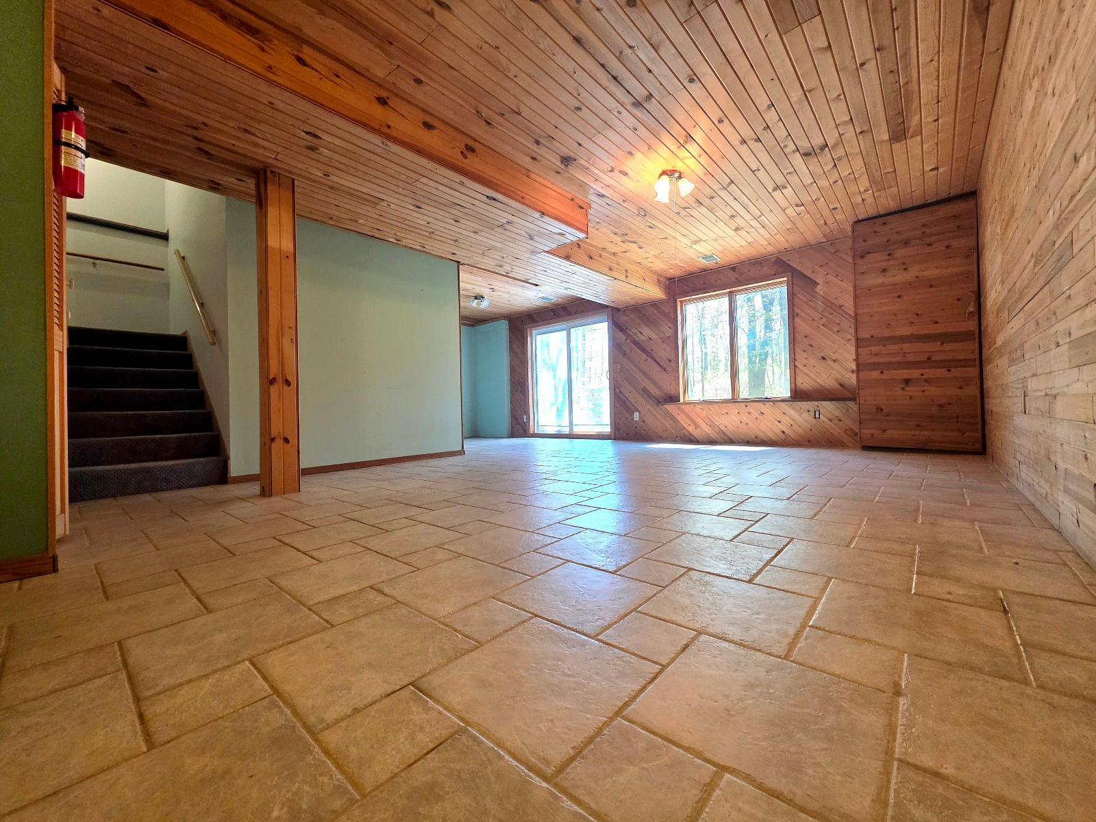 Lower level walkout