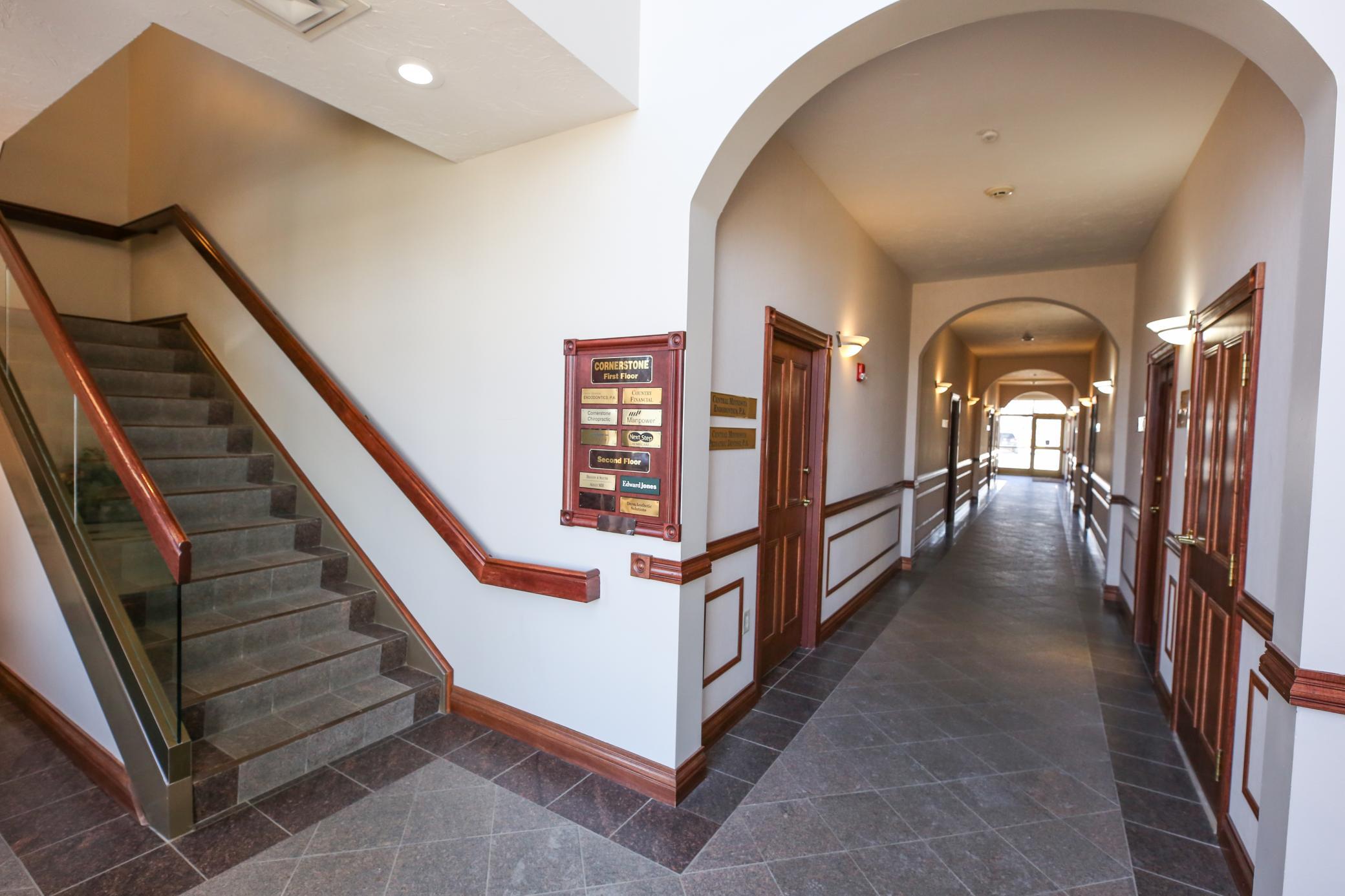 Main level hall and stairs