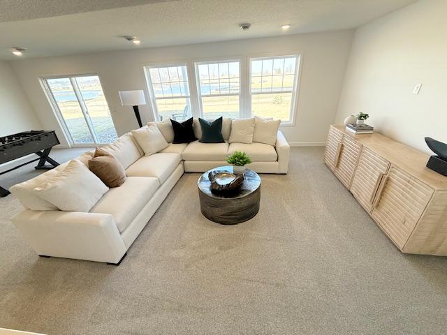 (Actual photo of the home) The finished basement features a rec room, bedroom, and bathroom