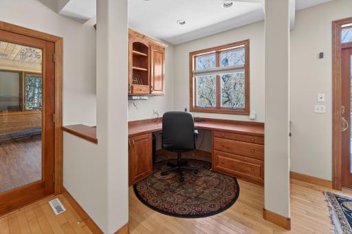 Office nook off kitchen - makes working from home easy.