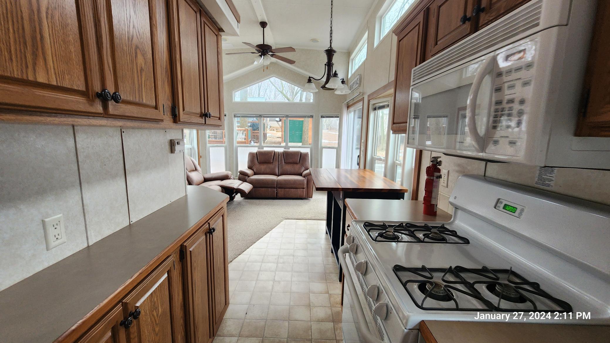 Cokato Lake RV Resort Unit 118 Lofted Park Model, Deck, Shed with peek-a-boo view of Cokato Lake