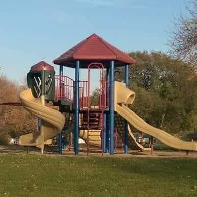 Cokato Lake RV Resort Unit 118 Lofted Park Model, Deck, Shed with peek-a-boo view of Cokato Lake