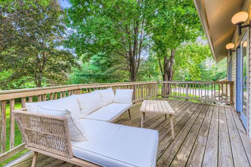 Enjoy the serenity from your deck. It's truly a treehouse like setting!