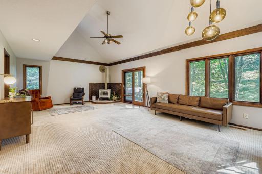 Gas fireplace is perfect for those fall and winter evenings.