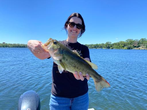 A big bass! Check the supplements for detailed information about Lake Johanna, including all the fish species and recreational activities available year-round.