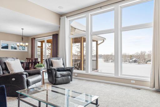Andersen windows fill the home with natural light on both floors.